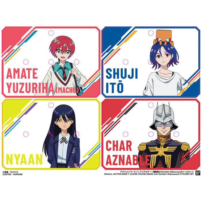 Action Base 7 (Clear Color) Mobile Suit Gundam GQuuuuuuX Stickers Set