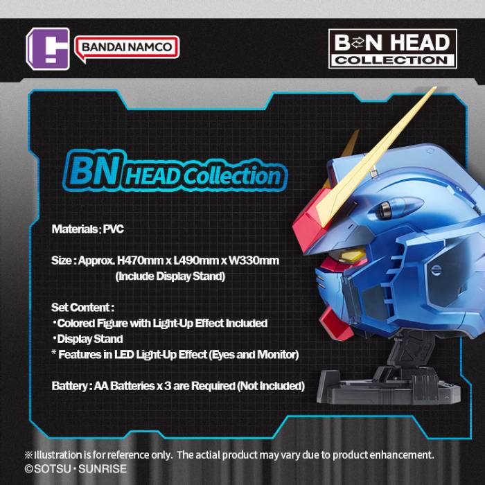 BN Head Collection - RX-78-2 Gundam Metallic Blue Color Ver
