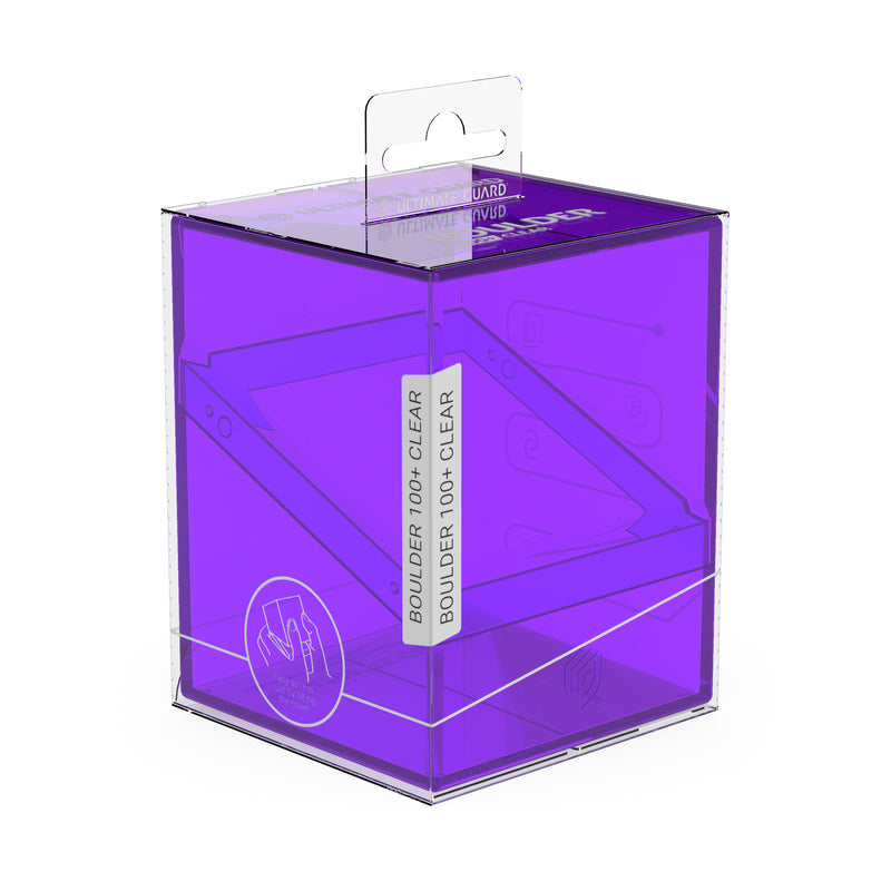 Boulder Deck Case 100+ - Clear Amethyst (Purple)