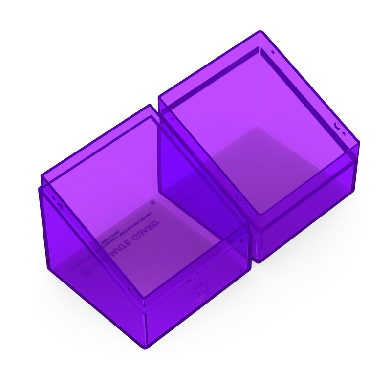 Boulder Deck Case 100+ - Clear Amethyst (Purple)