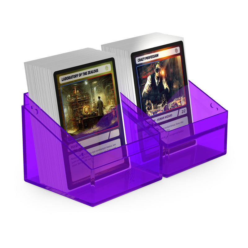 Boulder Deck Case 100+ - Clear Amethyst (Purple)