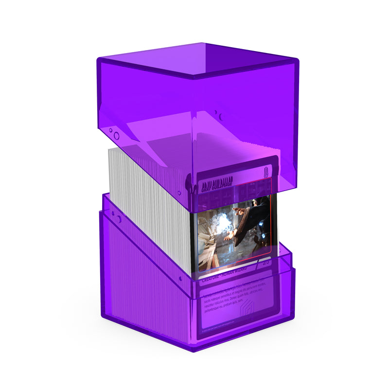 Boulder Deck Case 100+ - Clear Amethyst (Purple)