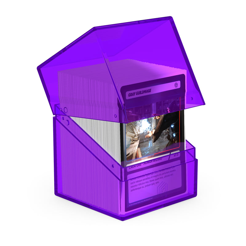 Boulder Deck Case 100+ - Clear Amethyst (Purple)