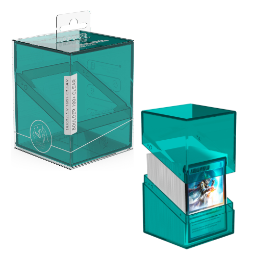 Boulder Deck Case 100+ - Clear Malachite (Teal)