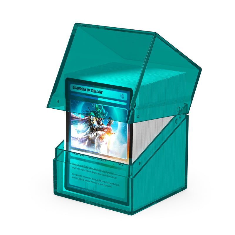 Boulder Deck Case 100+ - Clear Malachite (Teal)