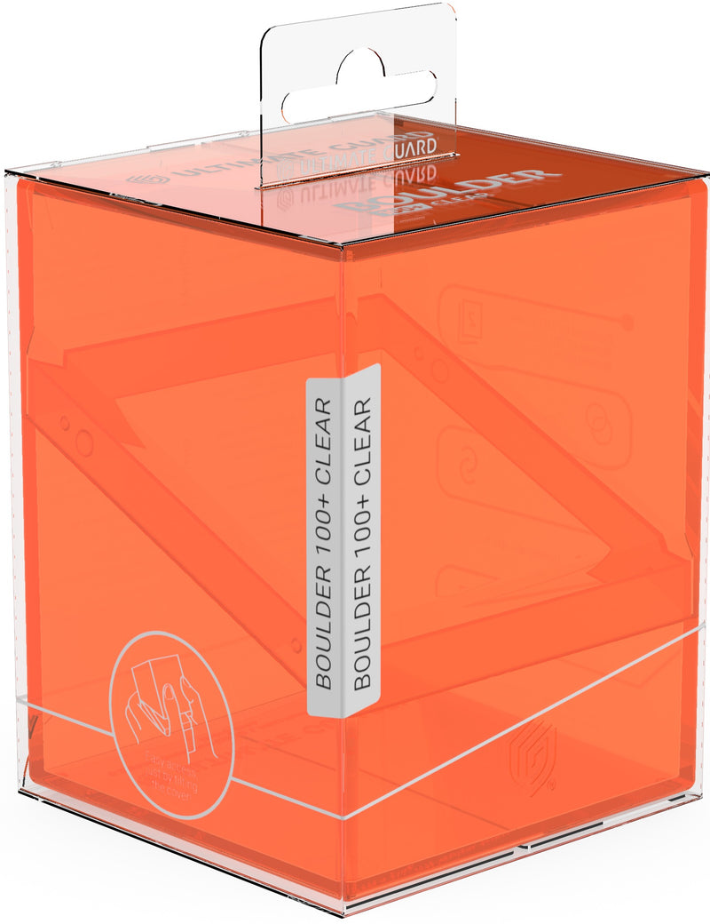 Boulder Deck Case 100+ - Clear Poppy Topaz (Orange)