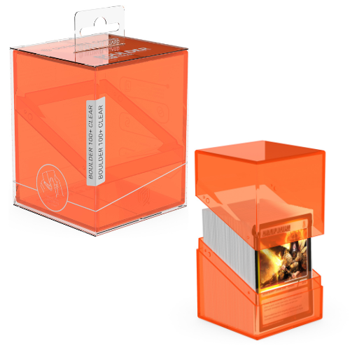 Boulder Deck Case 100+ - Clear Poppy Topaz (Orange)