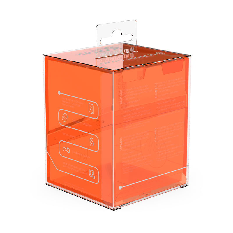 Boulder Deck Case 100+ - Clear Poppy Topaz (Orange)