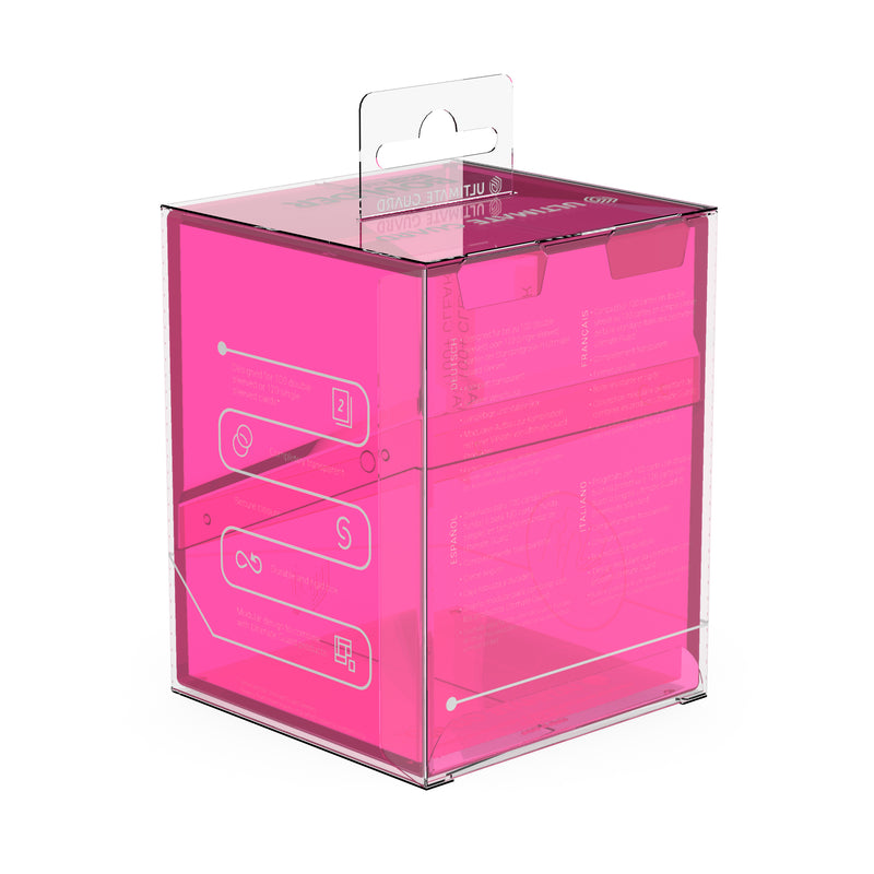 Boulder Deck Case 100+ - Clear Rhodonite (Pink)