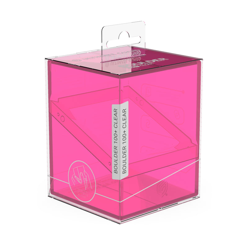 Boulder Deck Case 100+ - Clear Rhodonite (Pink)