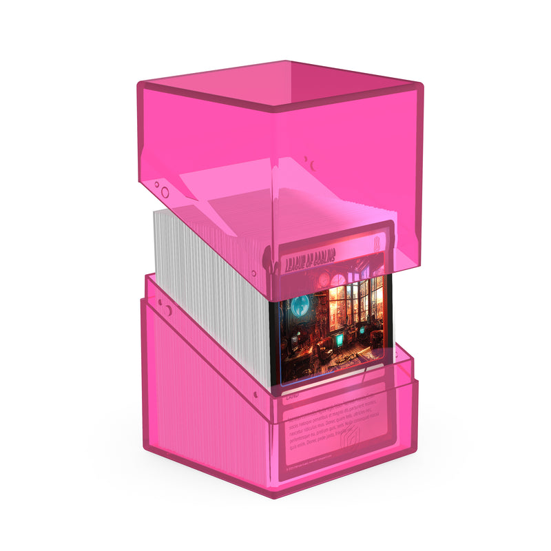 Boulder Deck Case 100+ - Clear Rhodonite (Pink)