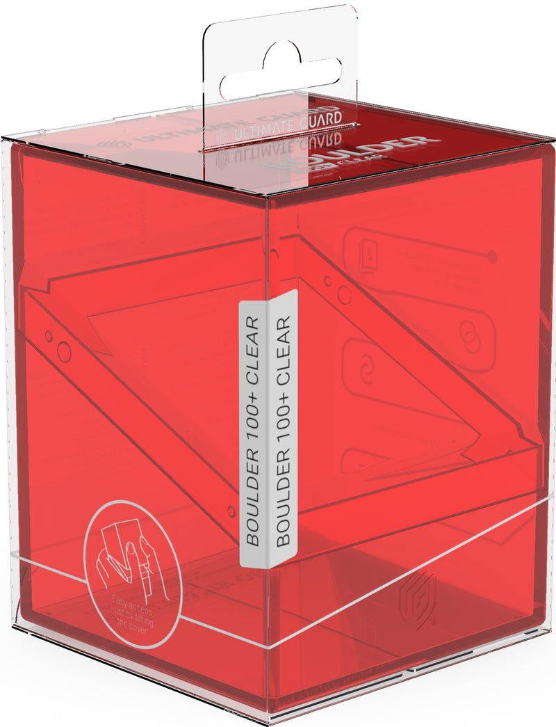Boulder Deck Case 100+ - Clear Ruby (Red)