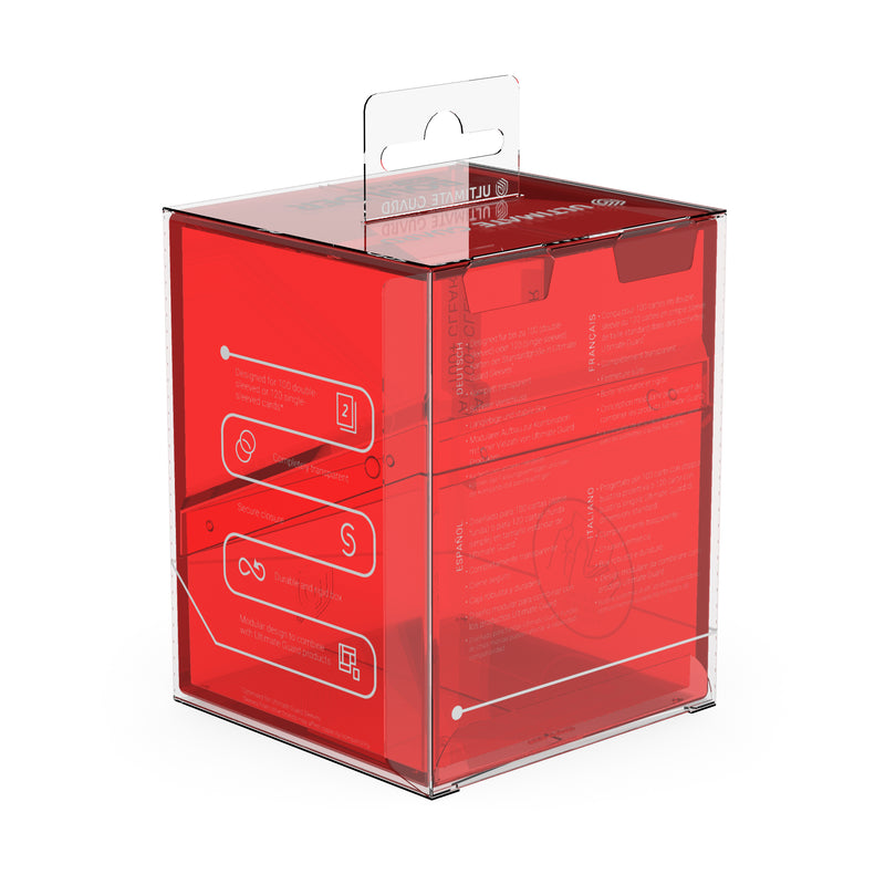 Boulder Deck Case 100+ - Clear Ruby (Red)