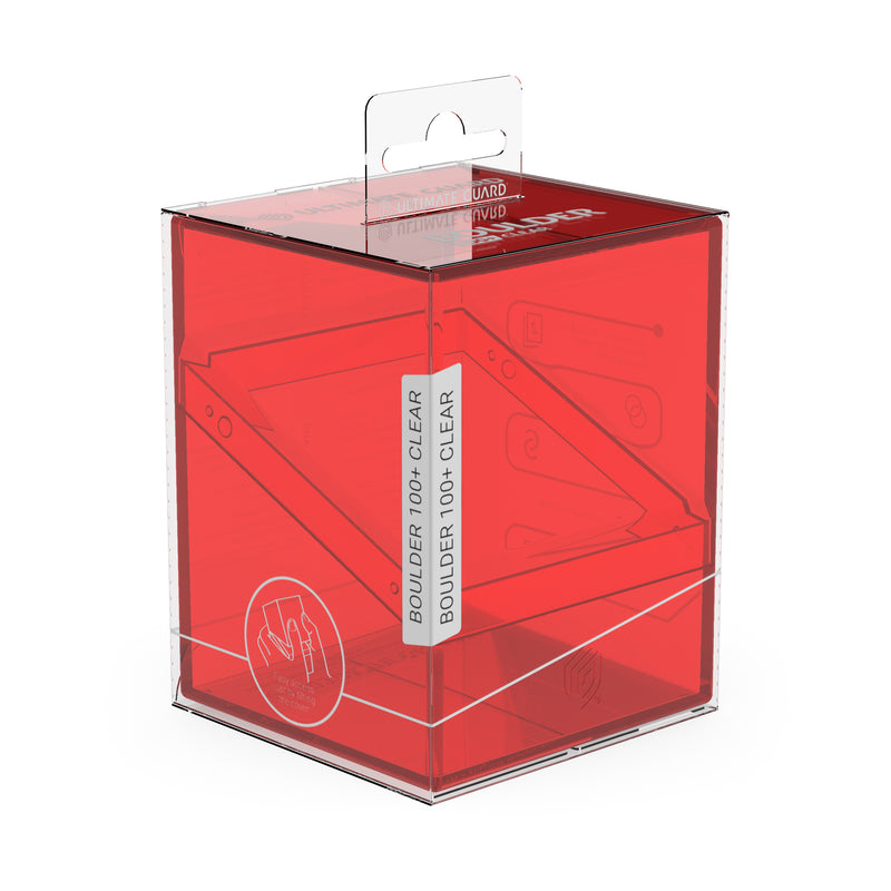 Boulder Deck Case 100+ - Clear Ruby (Red)