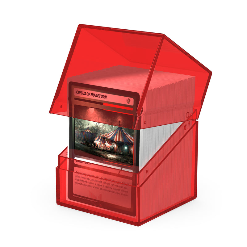 Boulder Deck Case 100+ - Clear Ruby (Red)