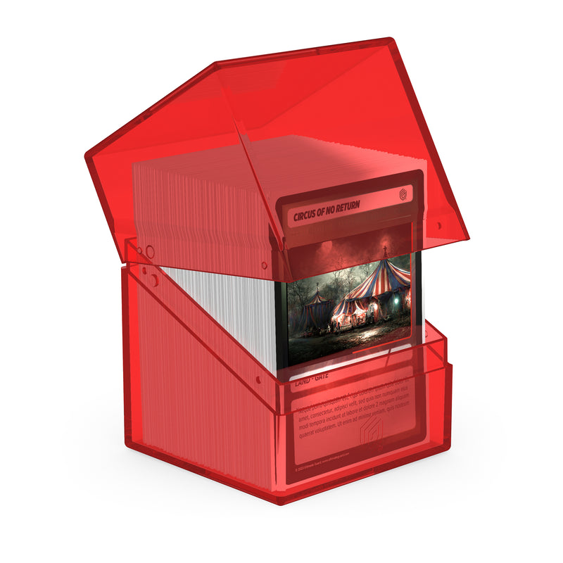 Boulder Deck Case 100+ - Clear Ruby (Red)