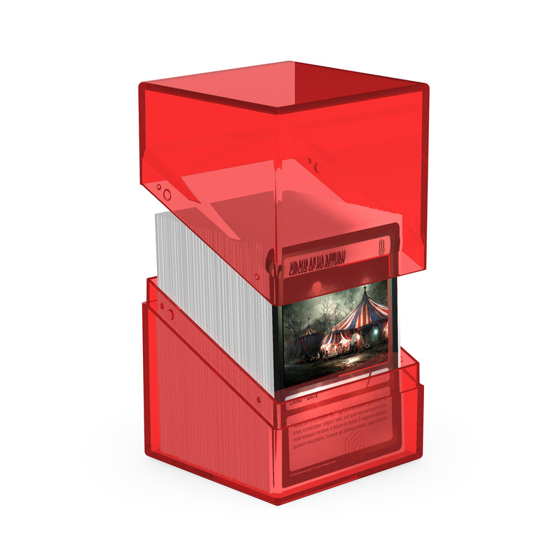 Boulder Deck Case 100+ - Clear Ruby (Red)
