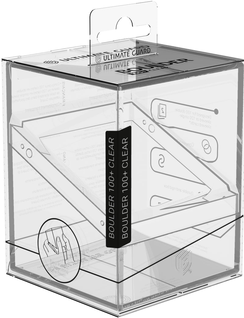 Boulder Deck Case 100+ Standard Cards - Clear Transparent