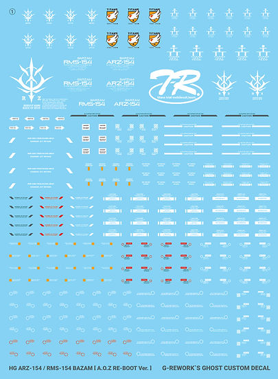 G-Rework Decal - [HG] Barzam Re-Boot Ver. (ARZ-154/RMS-154 Full Set)
