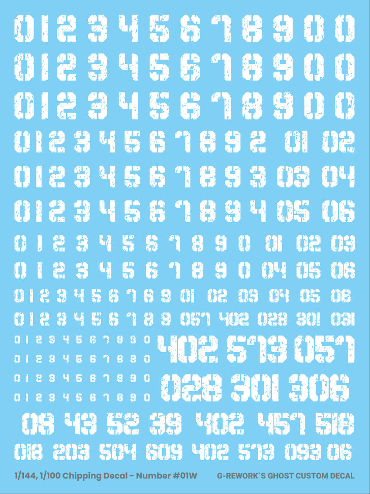 G-Rework Decal - Chipping Decal Number 01 White