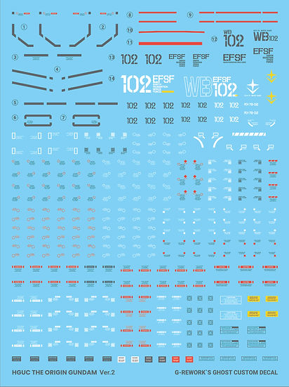 G-Rework Decal - [HG] Gundam The Origin (Decal V2.0)