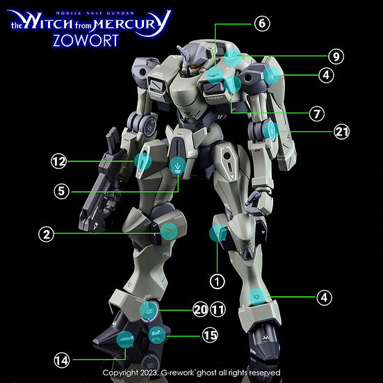 G-Rework Decal - [HG] [Witch From Mercury] Zowort
