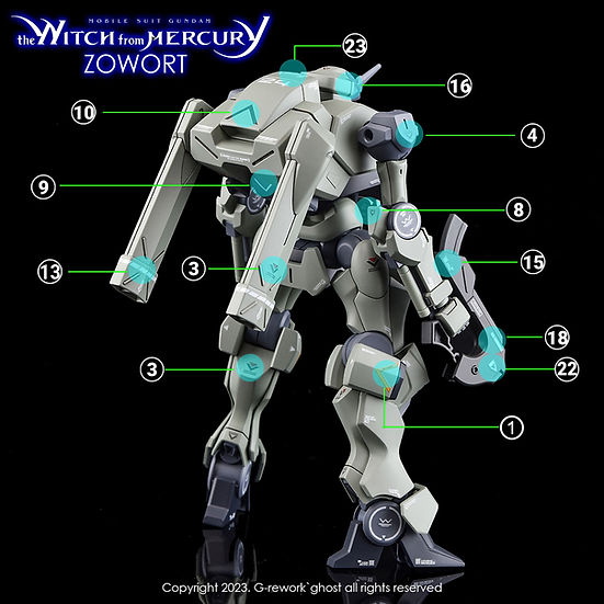 G-Rework Decal - [HG] [Witch From Mercury] Zowort