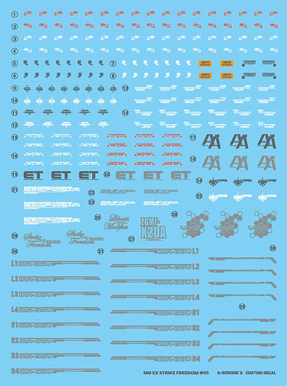 G-Rework Decal - [MGEX] Strike Freedom Gundam