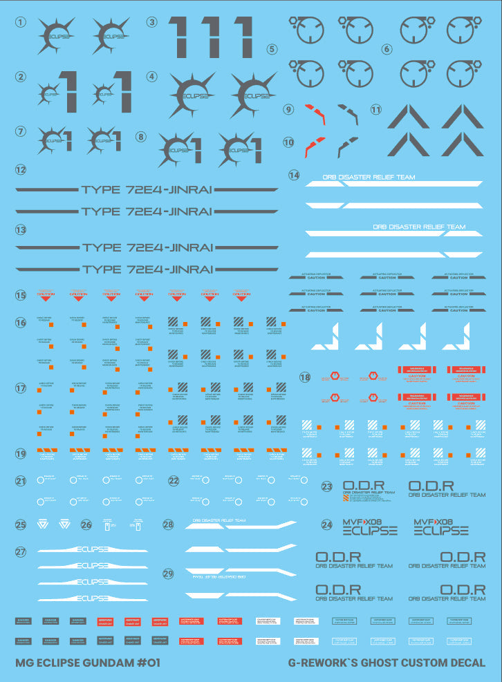 G-Rework Decal - [MG] Eclipse Gundam