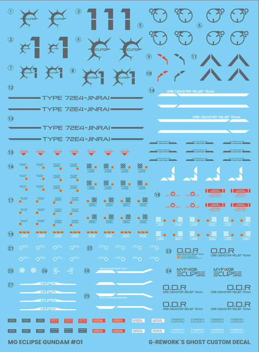 G-Rework Decal - [MG] Eclipse Gundam