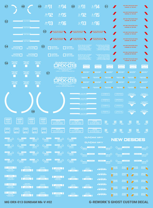 G-Rework Decal - [MG] Gundam MK-V