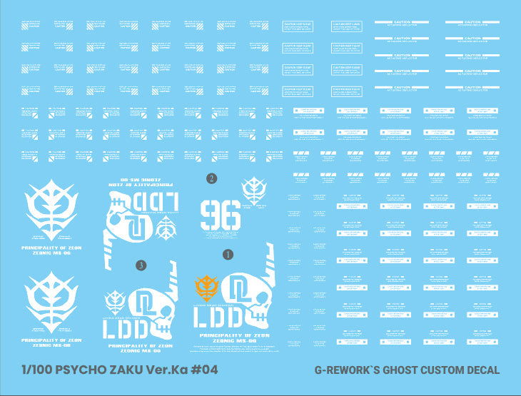 G-Rework Decal - [MG] Psycho Zaku [Thunder Bolt Ver.]