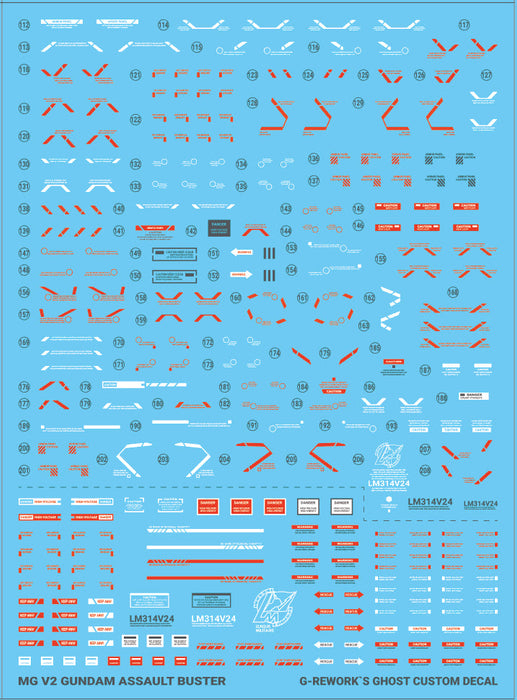 G-Rework Decal - [MG] V2 Assault Buster Ver.Ka