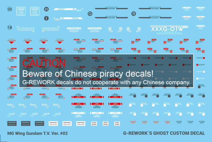 G-Rework Decal - [MG] Wing Gundam TV Ver.