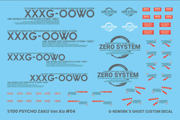 G-Rework Decal - [MG] Wing Zero EW Ver.Ka