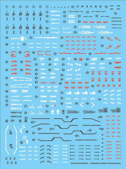 G-Rework Decal - [RG] God Gundam