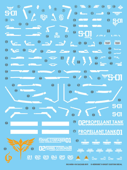 G-Rework Decal - [RG] MSN-04S Sazabi (Decal V2.0)