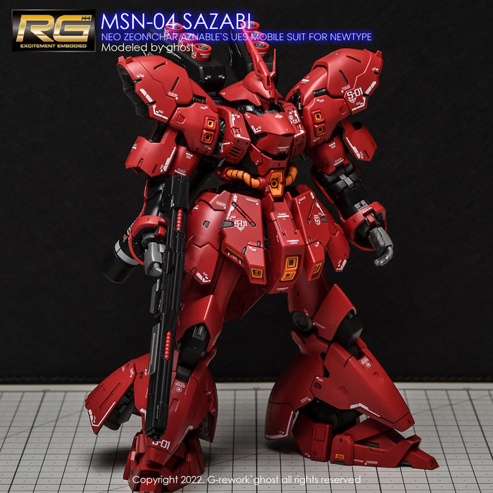 G-Rework Decal - [RG] MSN-04S Sazabi (Decal V2.0)