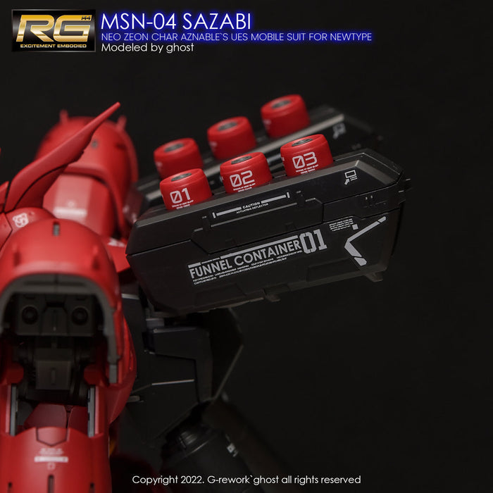 G-Rework Decal - [RG] MSN-04S Sazabi (Decal V2.0)