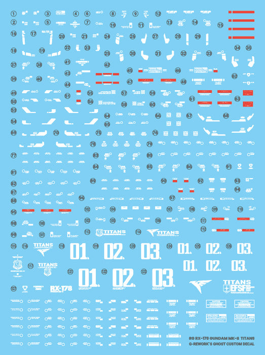 G-Rework Decal - [RG] RX-178 MK-II Gundam [Titans]