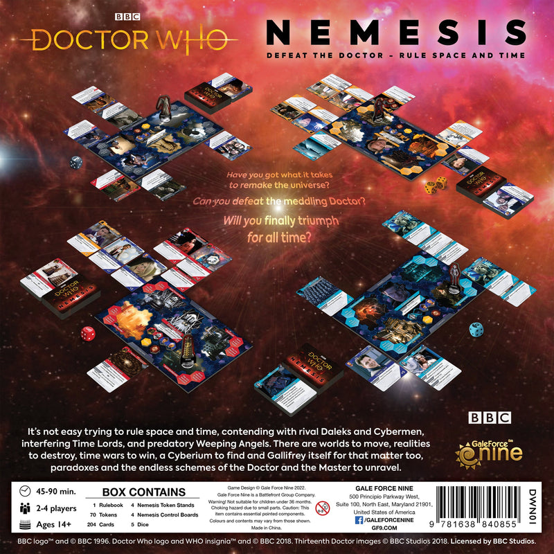 Doctor Who Nemesis Defeat The Doctor Rule Space And Time