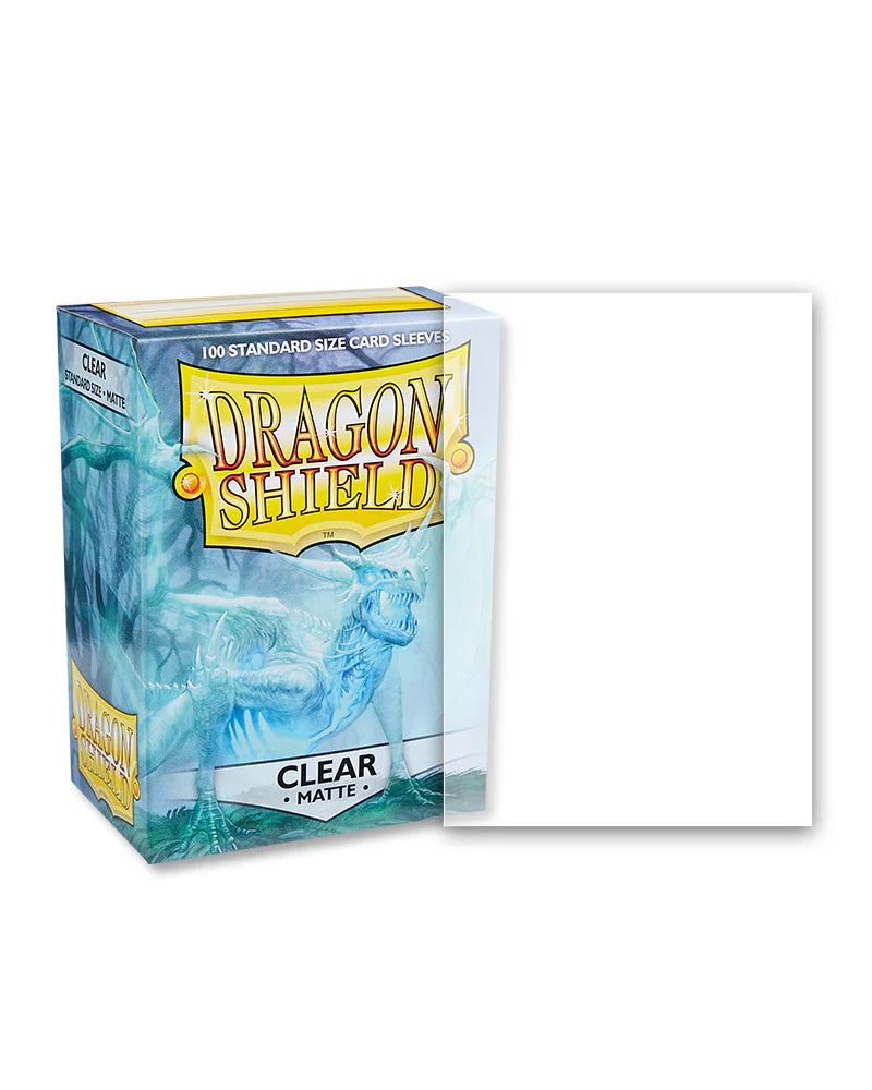 Dragon Shield - Clear Matte - 100 Count Standard Size Card Sleeves