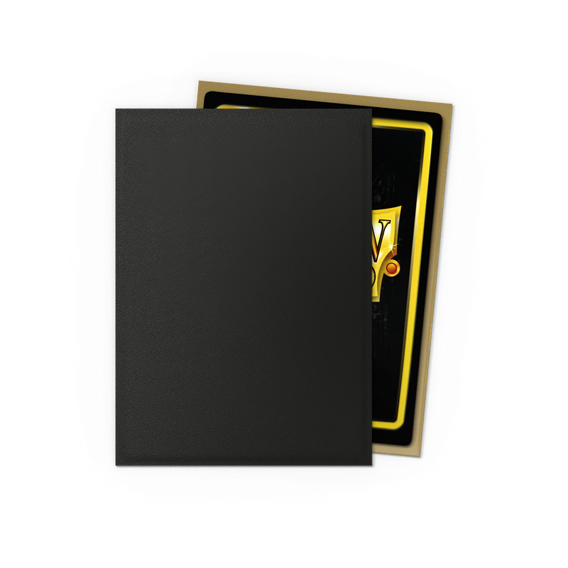 Dragon Shield - Black & Gold Matte Dual Sleeves - 100 Count Standard Size Card Sleeves