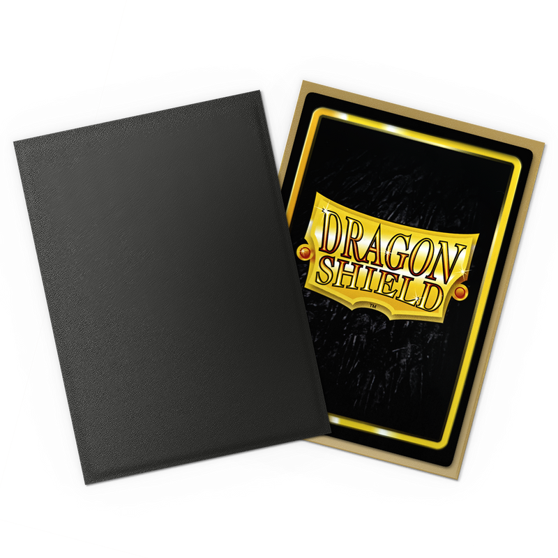 Dragon Shield - Black & Gold Matte Dual Sleeves - 100 Count Standard Size Card Sleeves