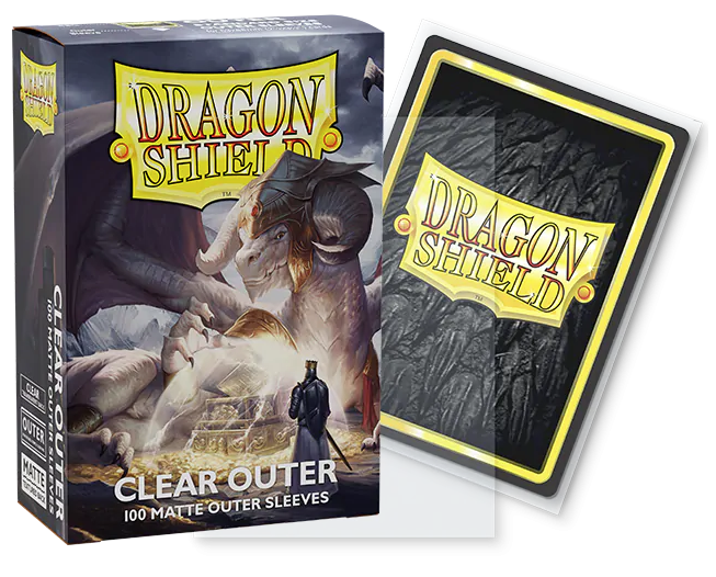 Dragon Shield - Outer Sleeve - Matte Clear - 100 Count Standard Size Card Sleeves