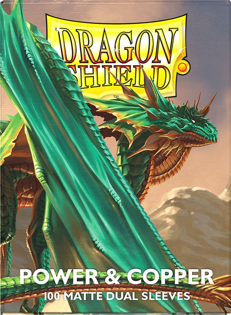 Dragon Shield - Power & Copper Matte Dual Sleeves - 100 Count Standard Size Card Sleeves