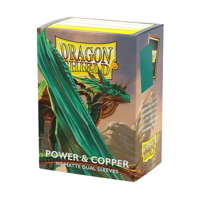 Dragon Shield - Power & Copper Matte Dual Sleeves - 100 Count Standard Size Card Sleeves