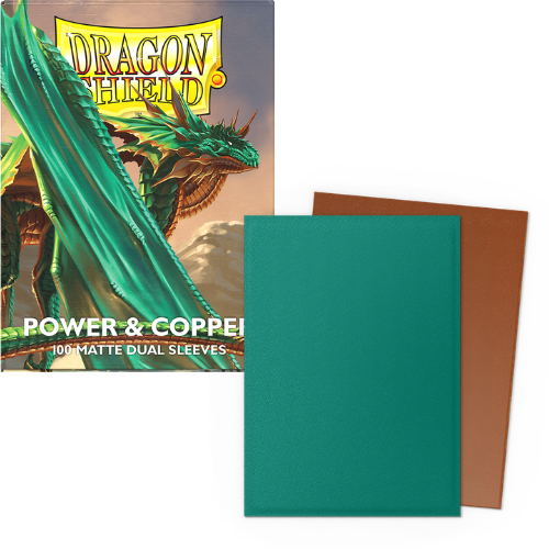 Dragon Shield - Power & Copper Matte Dual Sleeves - 100 Count Standard Size Card Sleeves