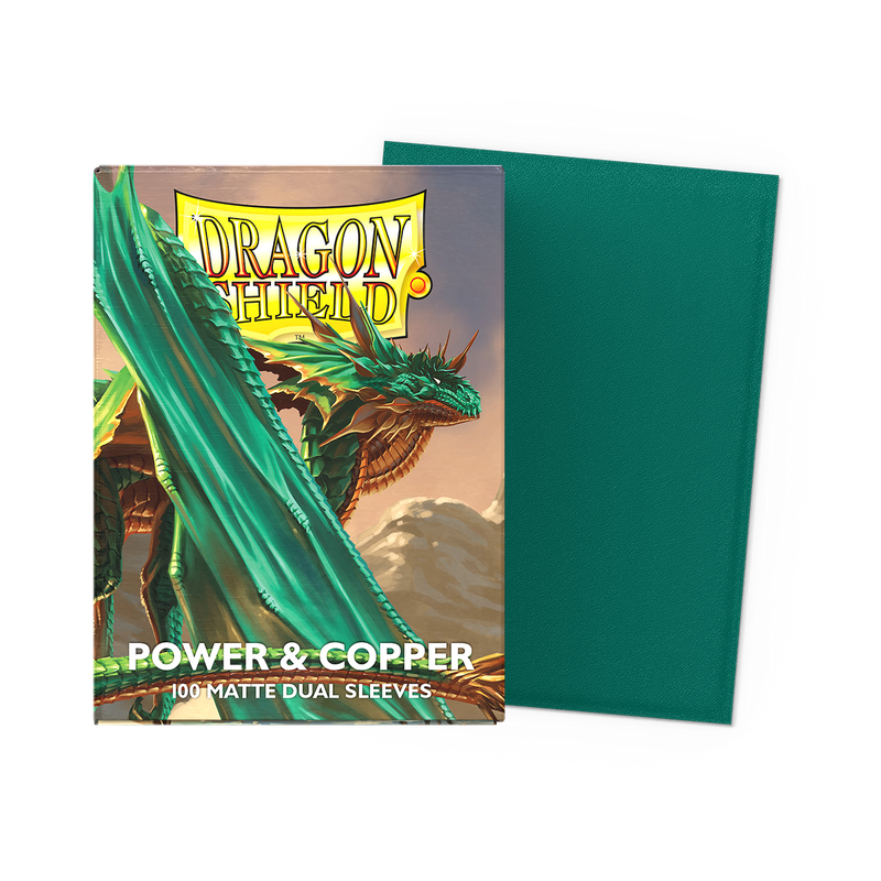 Dragon Shield - Power & Copper Matte Dual Sleeves - 100 Count Standard Size Card Sleeves