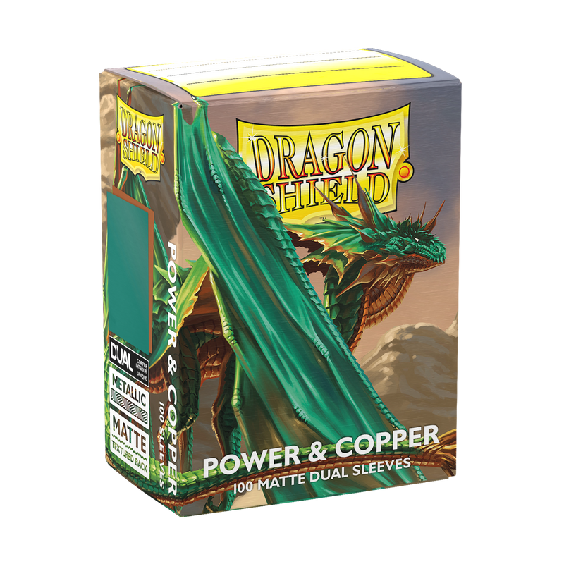 Dragon Shield - Power & Copper Matte Dual Sleeves - 100 Count Standard Size Card Sleeves